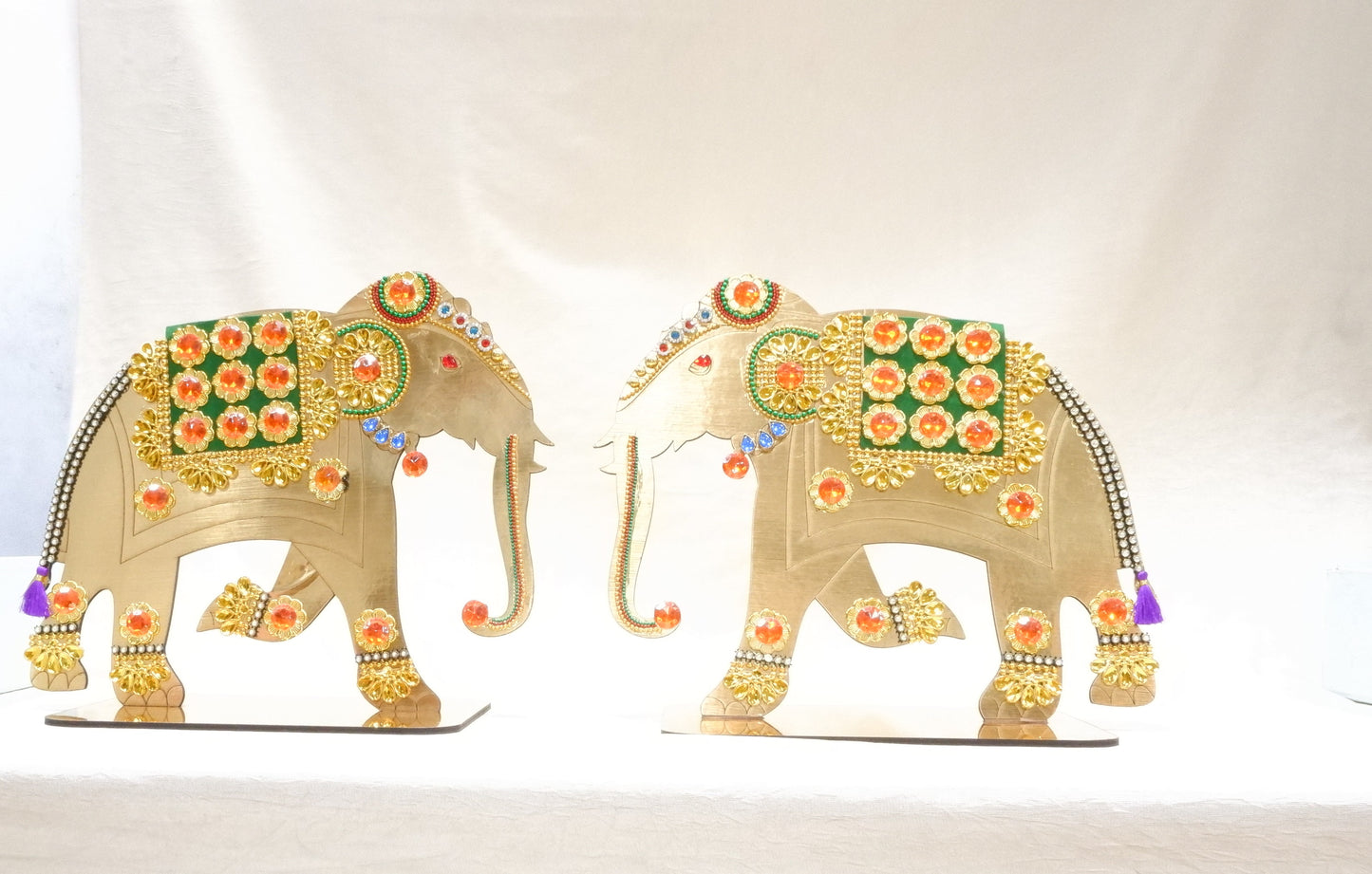 sriman pair of designed elephant