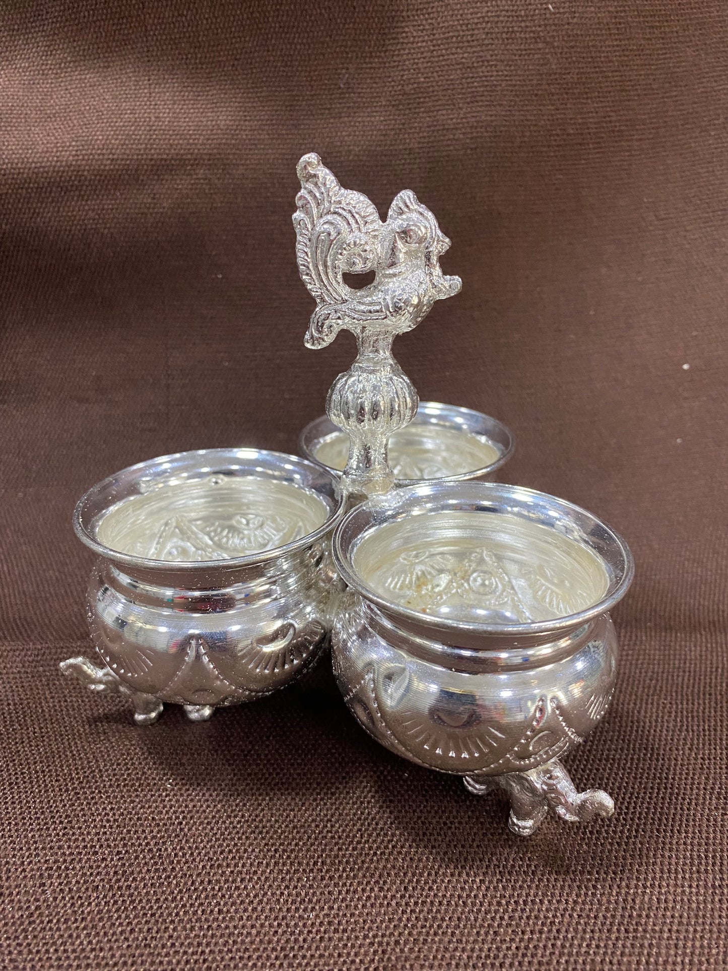 sriman German silver three cups for vara maha lakshmi pooja