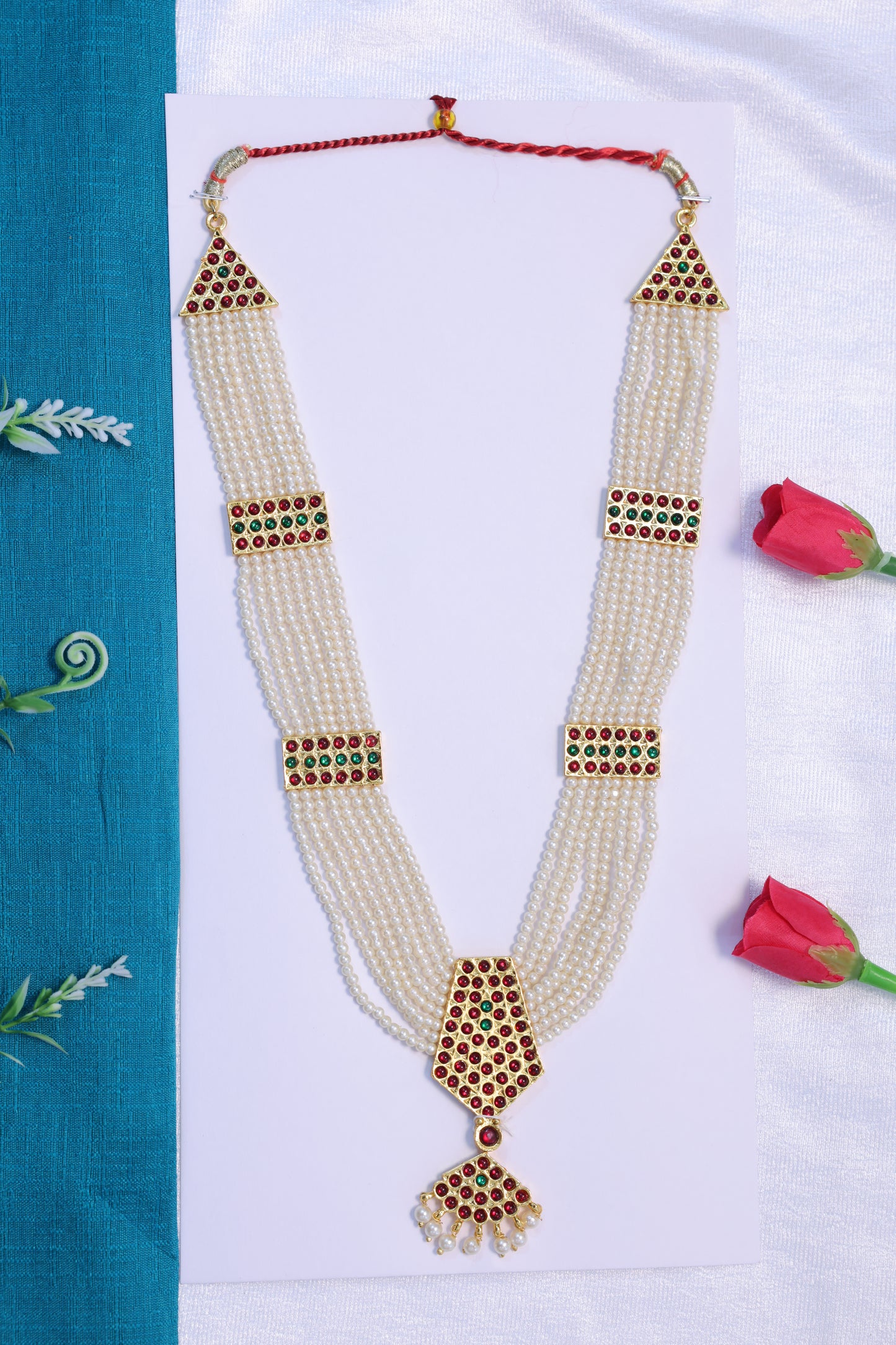 fancy moti mala haram pearl necklace bharatanatyam kuchipudi dance jewellery