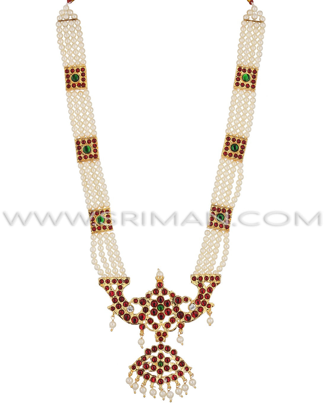 SRIMAN KEMPU CHOKER AND LONG MOTI HARAM