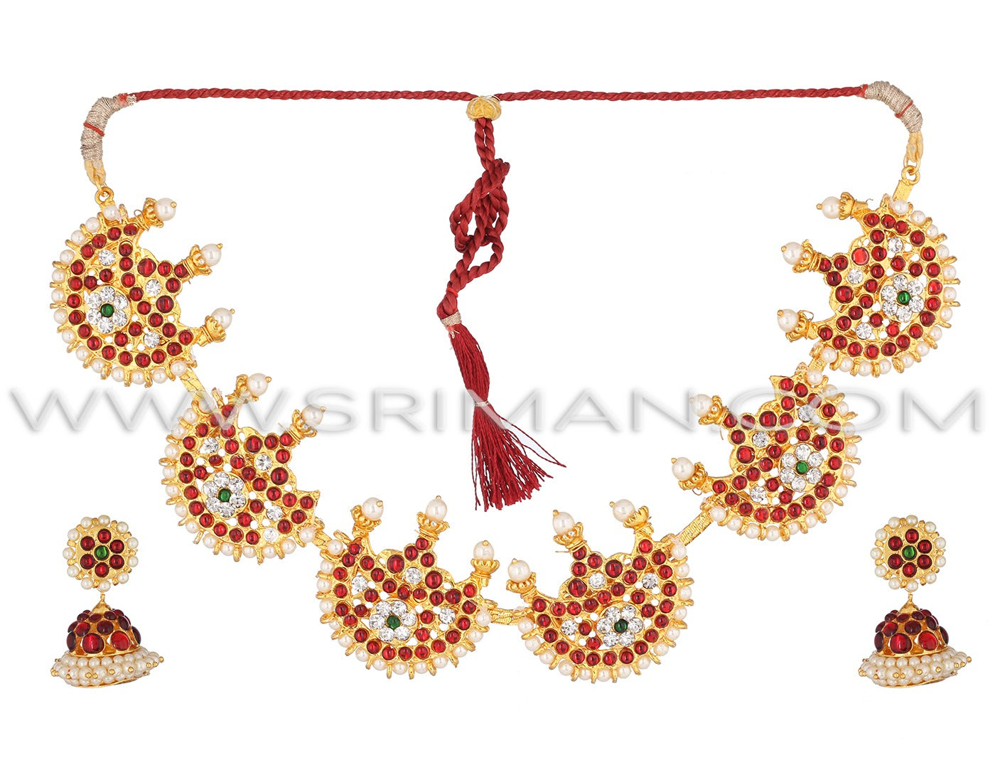 SRIMAN DESINGER CHOKER NECKLACE SET WITH EARINGS