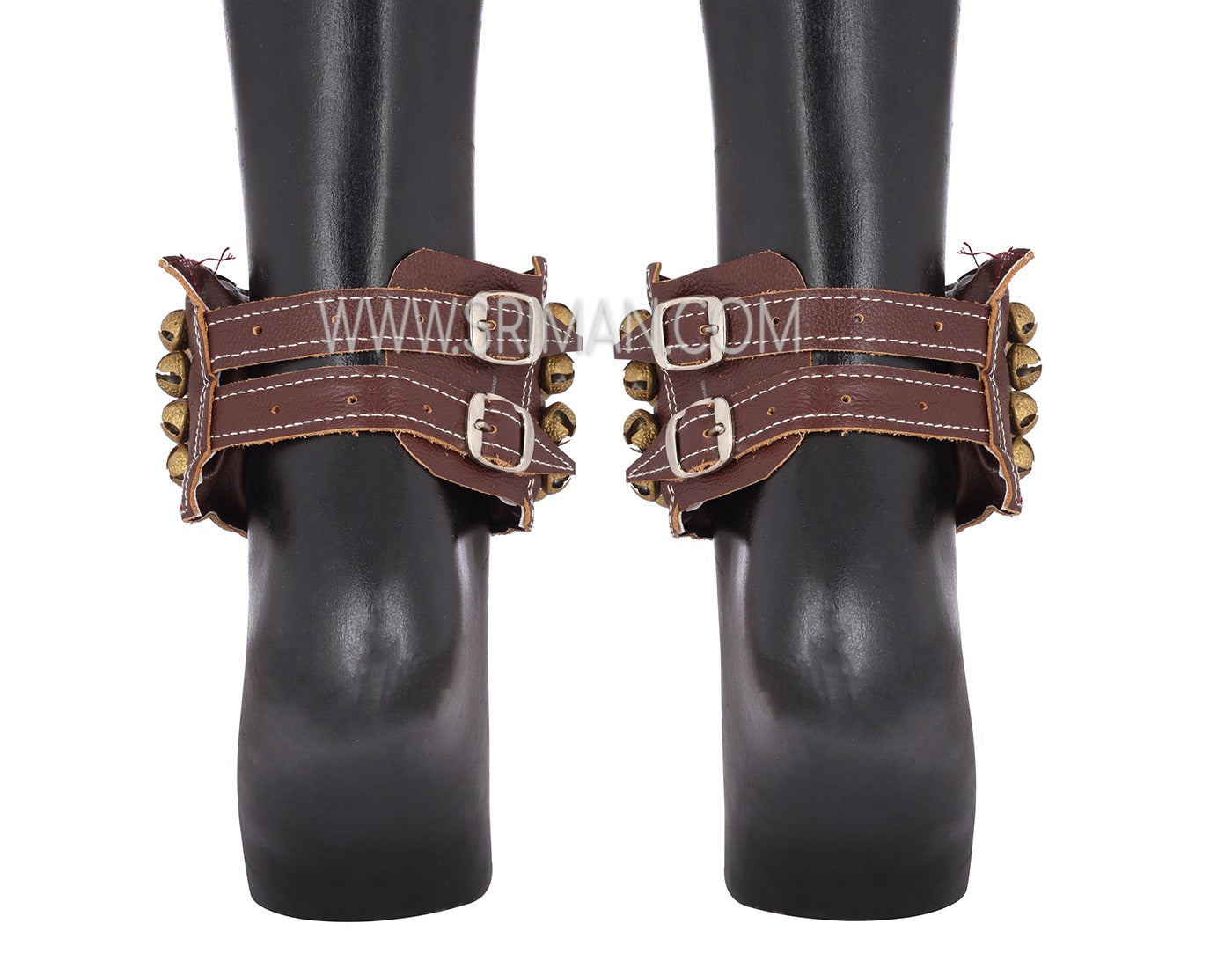 4 Line Leather Pad Ankel Bell GHUNGROO