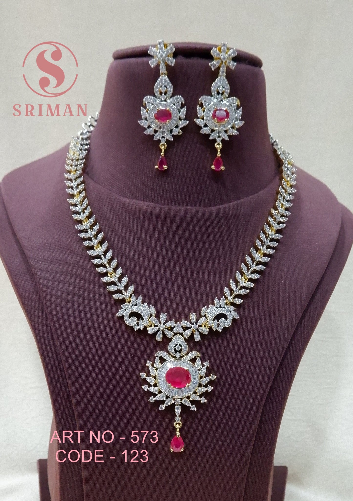 SRIMAN NECKLACE SET WITH EARINGS