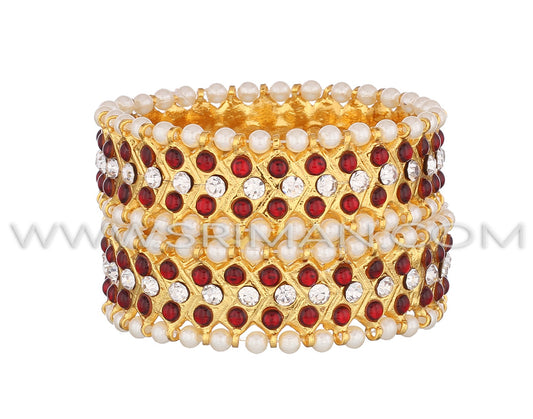 Gold plated Bharatanatyam dance bangles