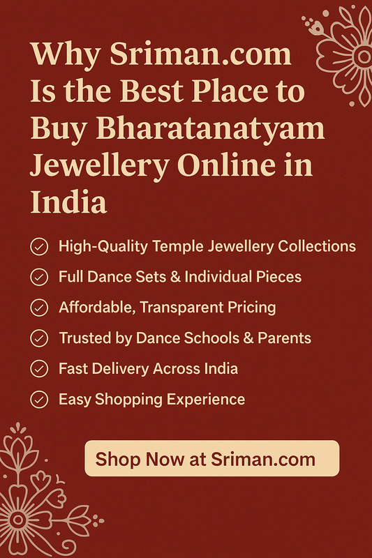 Sriman.com best place to buy Bharatanatyam jewellery online – temple jewellery, dance sets, fast delivery