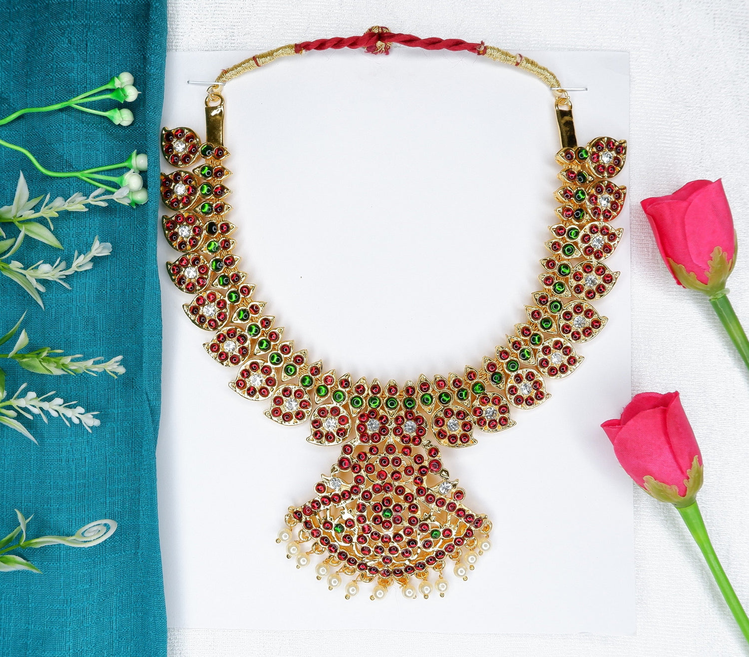 Short necklace for Bharatanatyam and Kuchipudi Indian classical dance jewellery