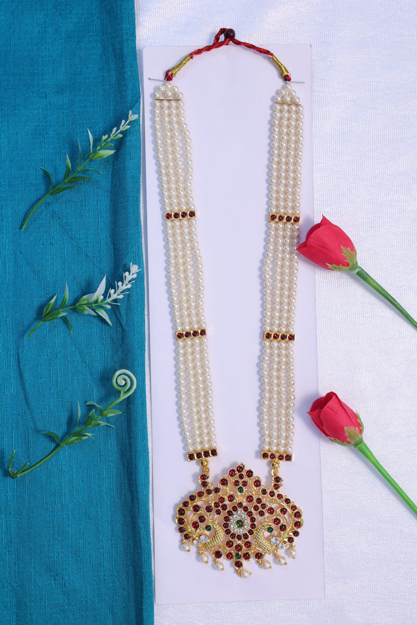 Sriman long moti mala for bharatanatyam