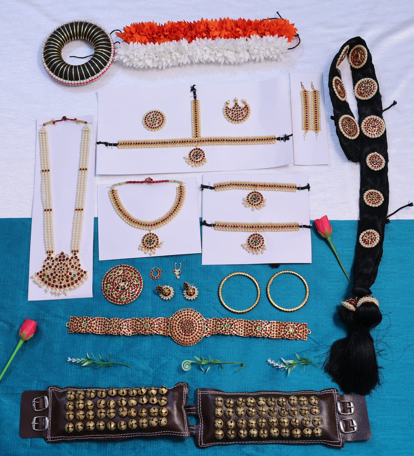 Traditional Kemp stone jewellery set for stage performances