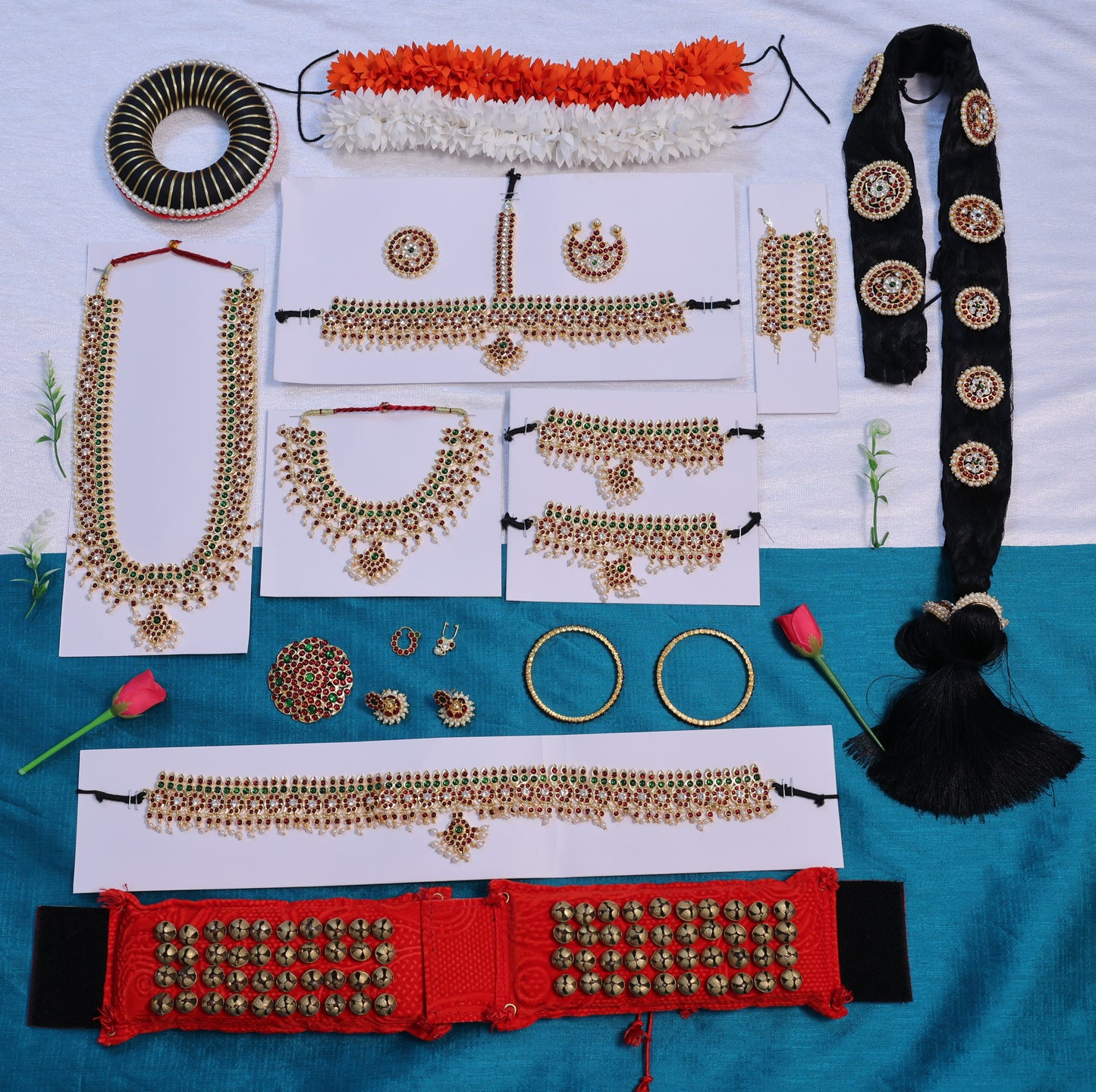 Mango Design Bharatanatyam Temple Jewellery Full Set | Arangetram Classical Dance Jewellery