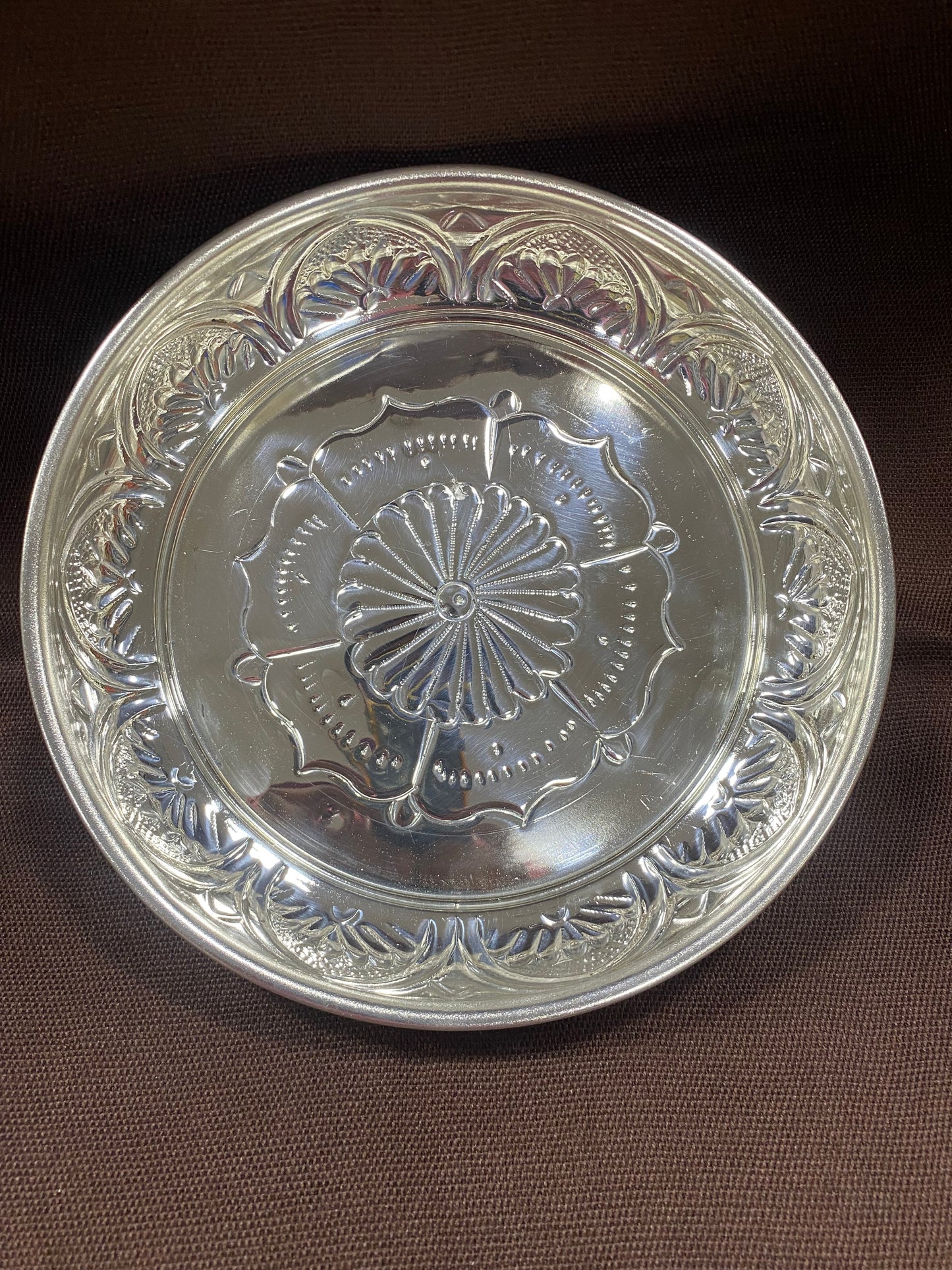 sriman silver German     width 8 inch , inner height -2 inch and outer height -3 inch