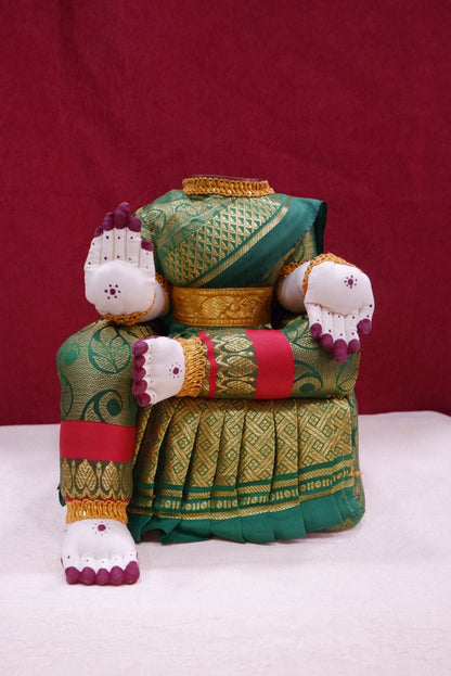 Sriman Vara maha Laksmi vratham Ammavaru amman pooja Lakshmi Body Green - 9 Inch