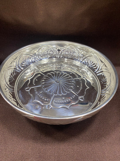 sriman silver German     width 8 inch , inner height -2 inch and outer height -3 inch