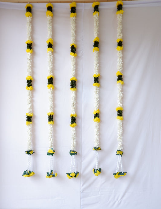 sriman artificial flowers for festivals purpose 5 strings  4 feets