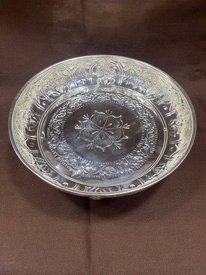 sriman german silver for keeping fruits and flowers for pooja