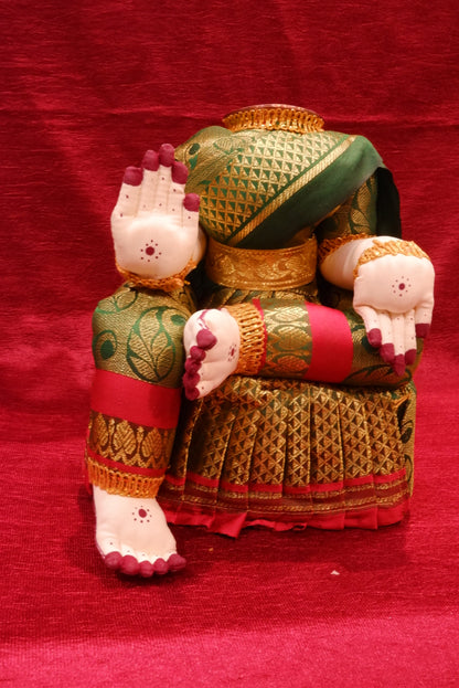 Lakshmi goddess Idol  dark green lakshmi ammavaruh  9 inch