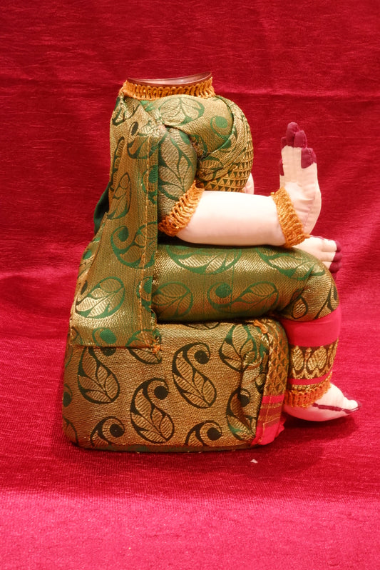 Lakshmi goddess Idol  dark green lakshmi ammavaruh  9 inch