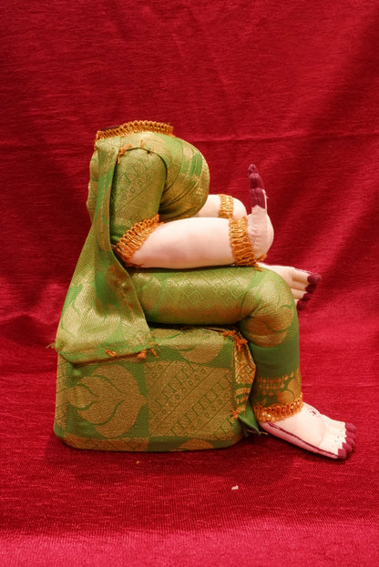 Lakshmi goddess idol light green colour lakshmi amma varu 9 inch doll