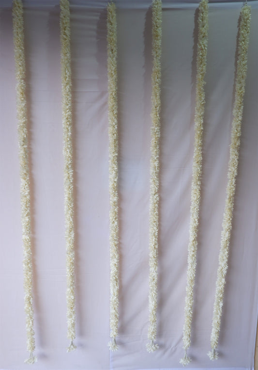 sriman  wall flowers decoration  for pooja and festivals  full white