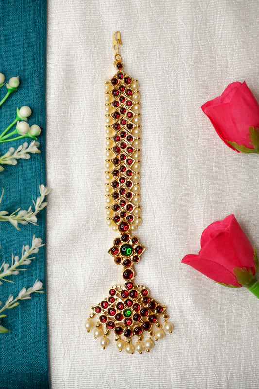 Nethi Chutti for Classical Dance - Traditional Maang Tikka Temple Jewelry