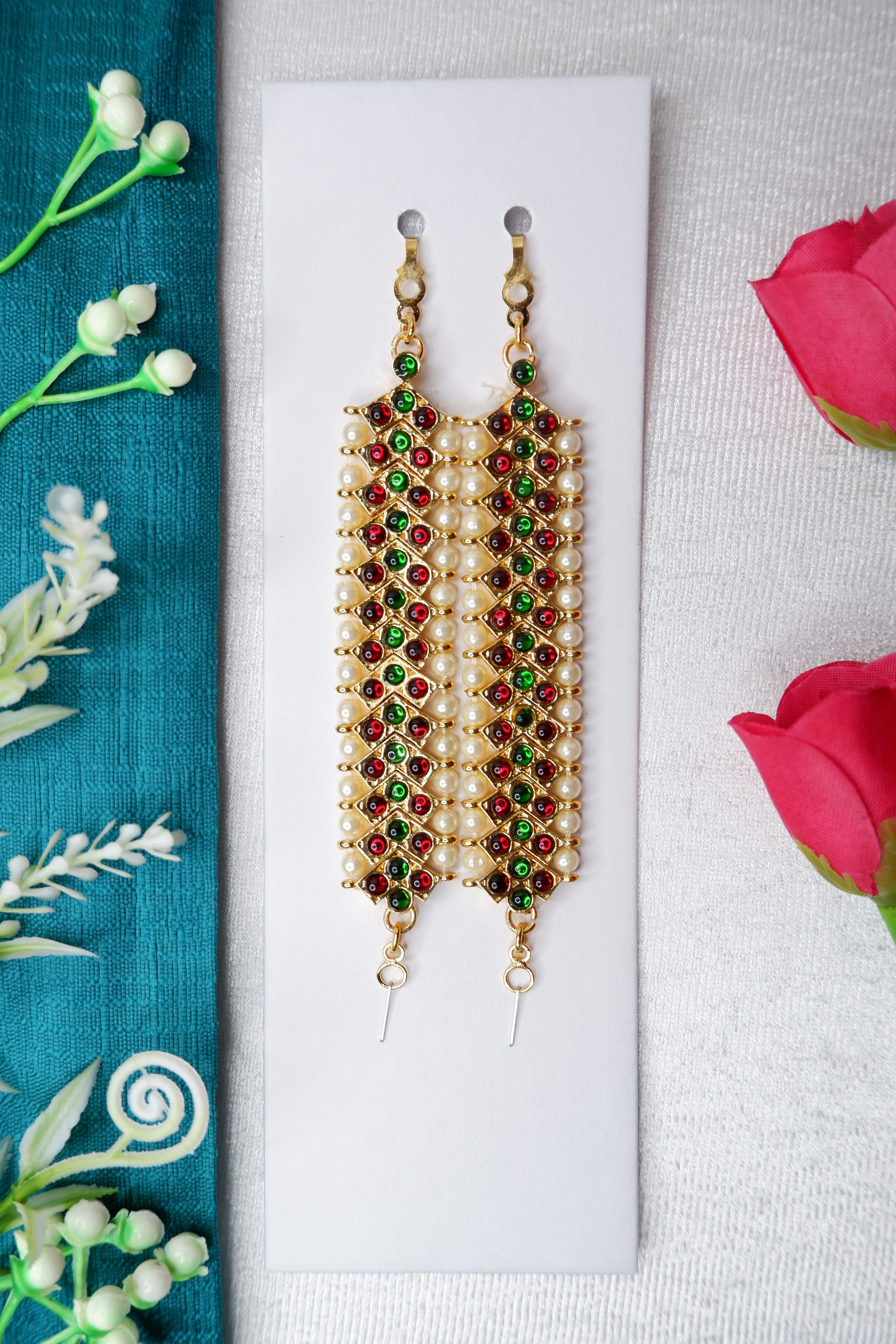 Indian classical dancer Mattal in Bharatanatyam costume showcasing Kuchipudi and Bharatanatyam fusion