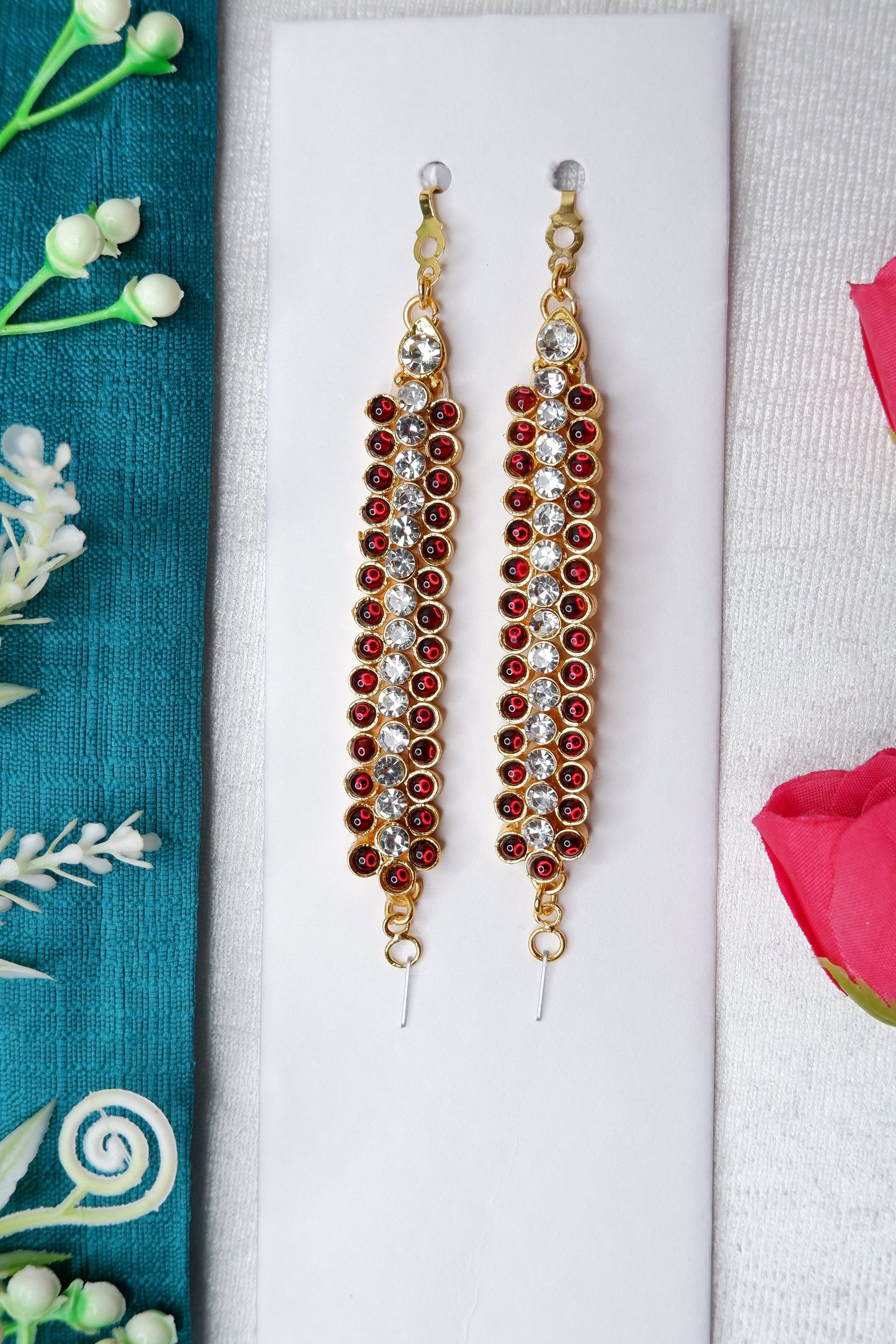 Indian classical dancer Mattal in Bharatanatyam costume showcasing Kuchipudi and Bharatanatyam fusion
