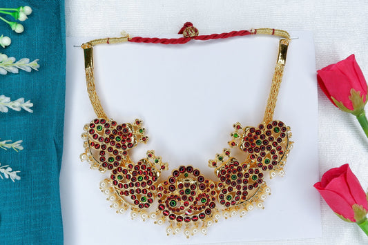 Bharatanatyam short choker necklace dance jewelry for stage performance