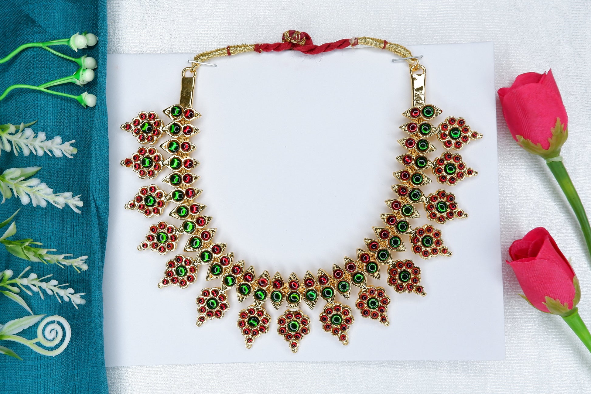 haratanatyam short choker necklace dance jewelry for stage performance