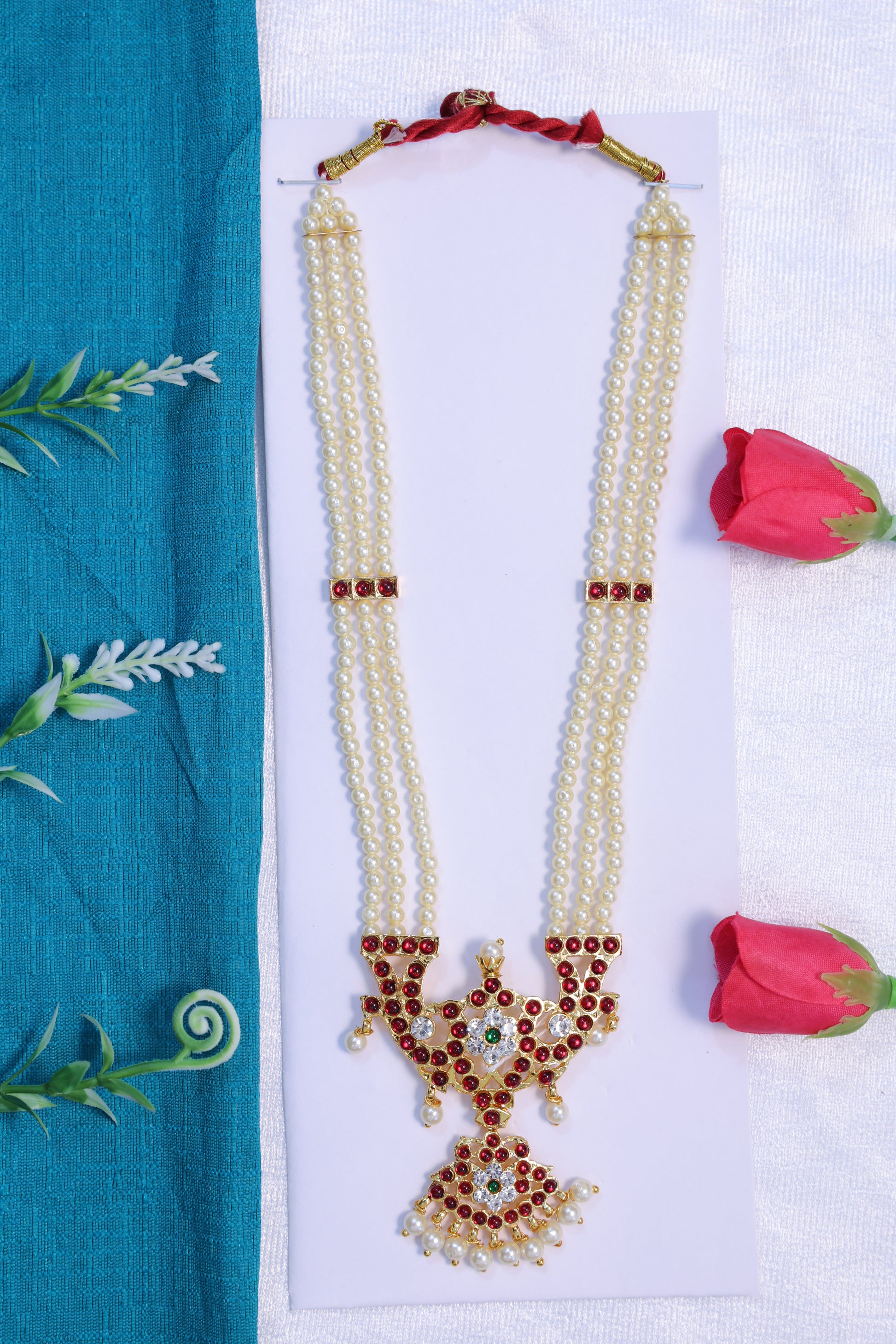 Kids moti mala pearl necklace for Bharatanatyam dance age 5 to 9
