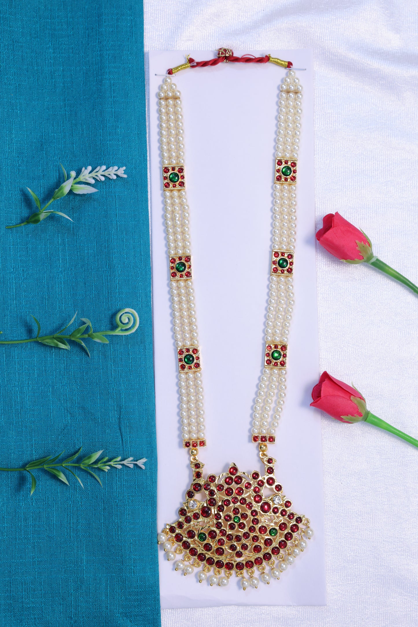 moti mala dance ornaments jewellery set pearl necklace bharatanatyam kuchipudi