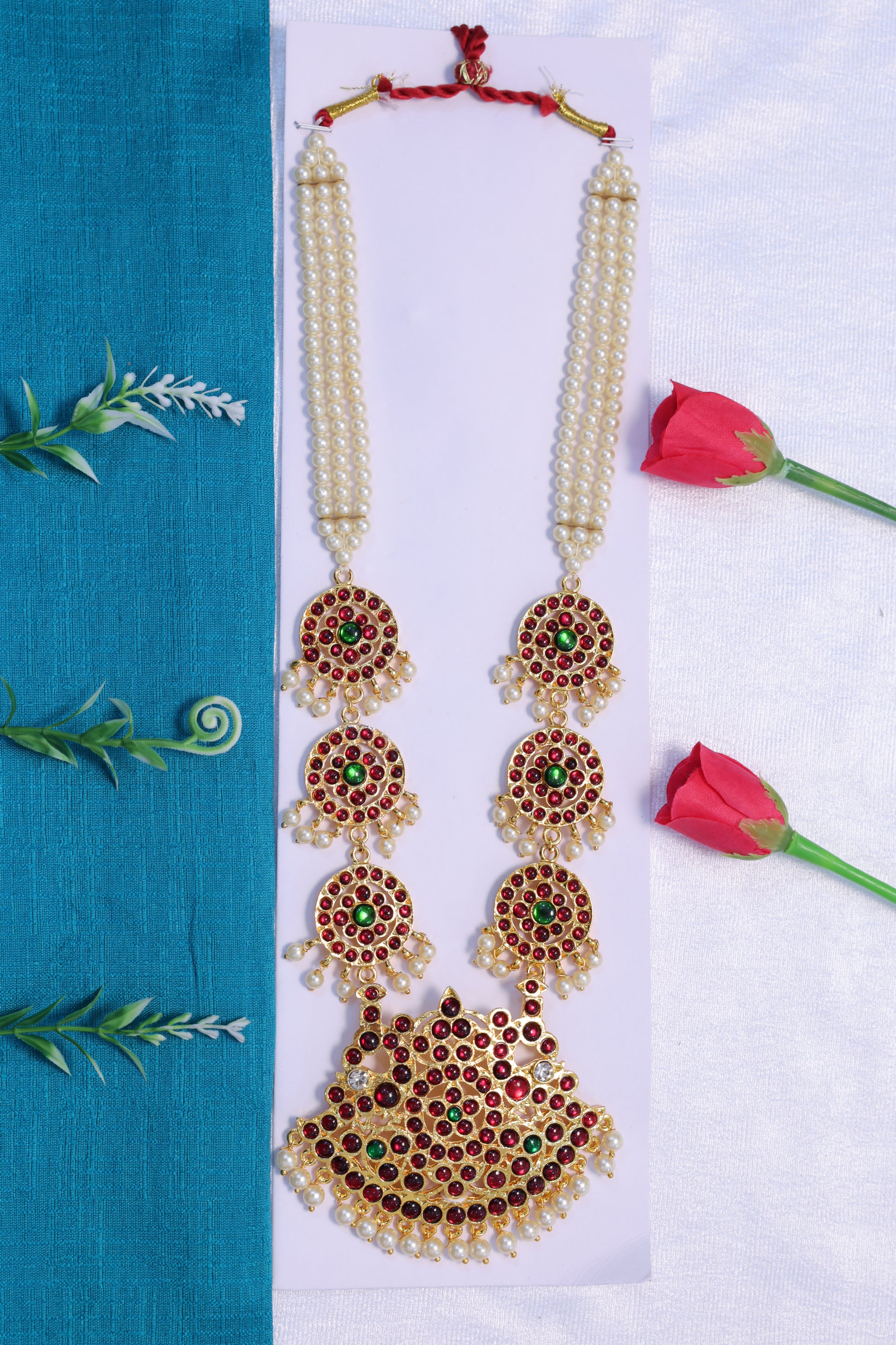 moti mala haram set pearl necklace bharatanatyam kuchipudi classical dance jewellery usa