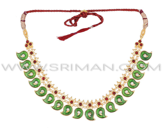 Sriman green beats mango desgin chocker