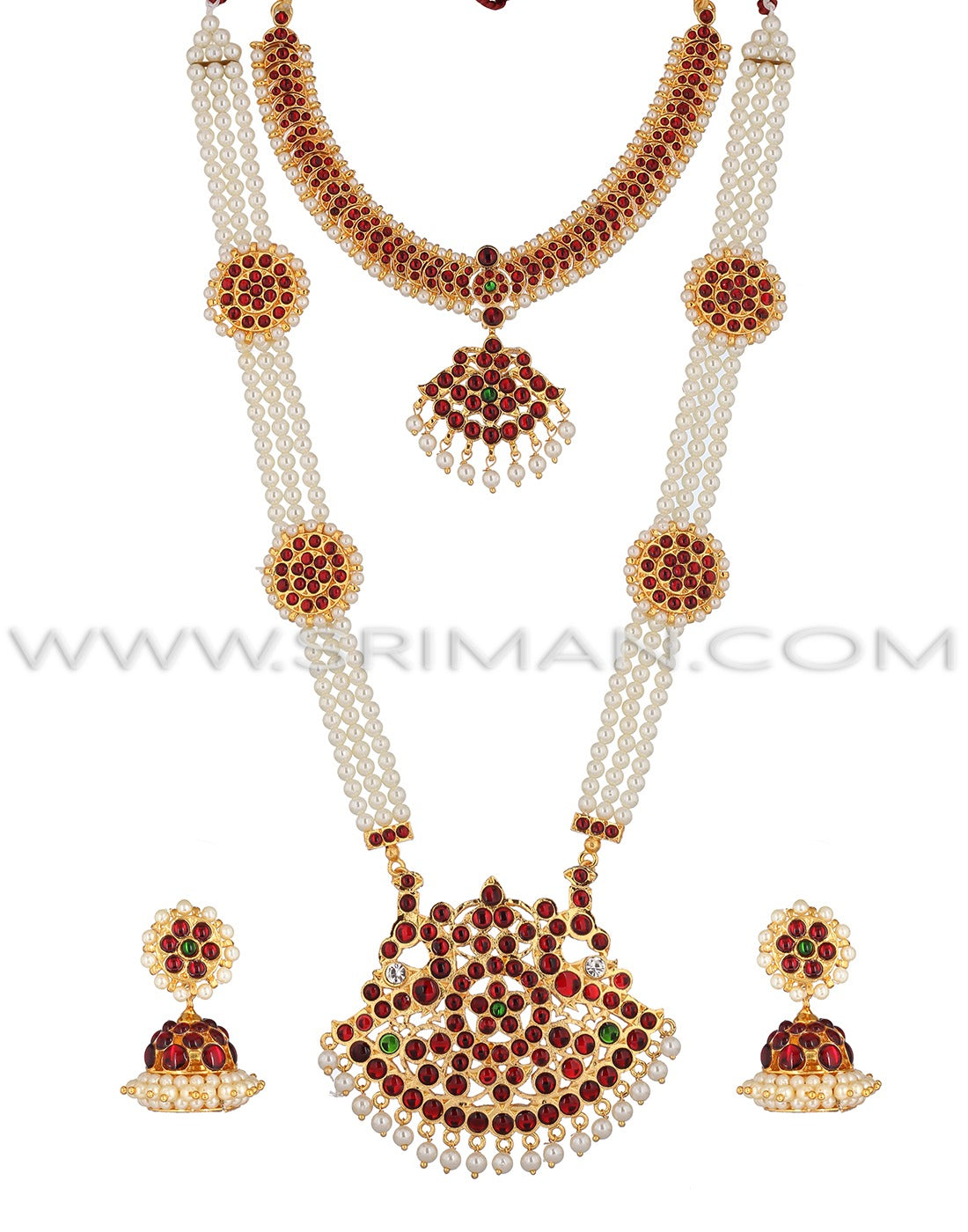 SRIMAN LONG MOTI HARAM AND NECKLACE