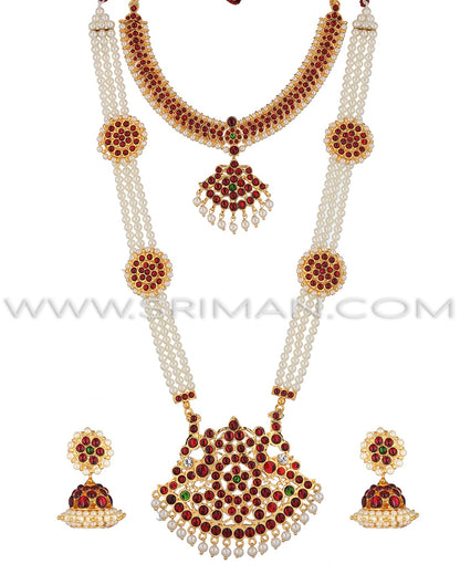 SRIMAN LONG MOTI HARAM AND NECKLACE