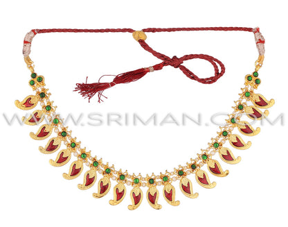 SRIMAN KEMPU MANGO DESINGER CHOKER NECKLACE SET
