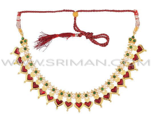 sriman red desginer chocker