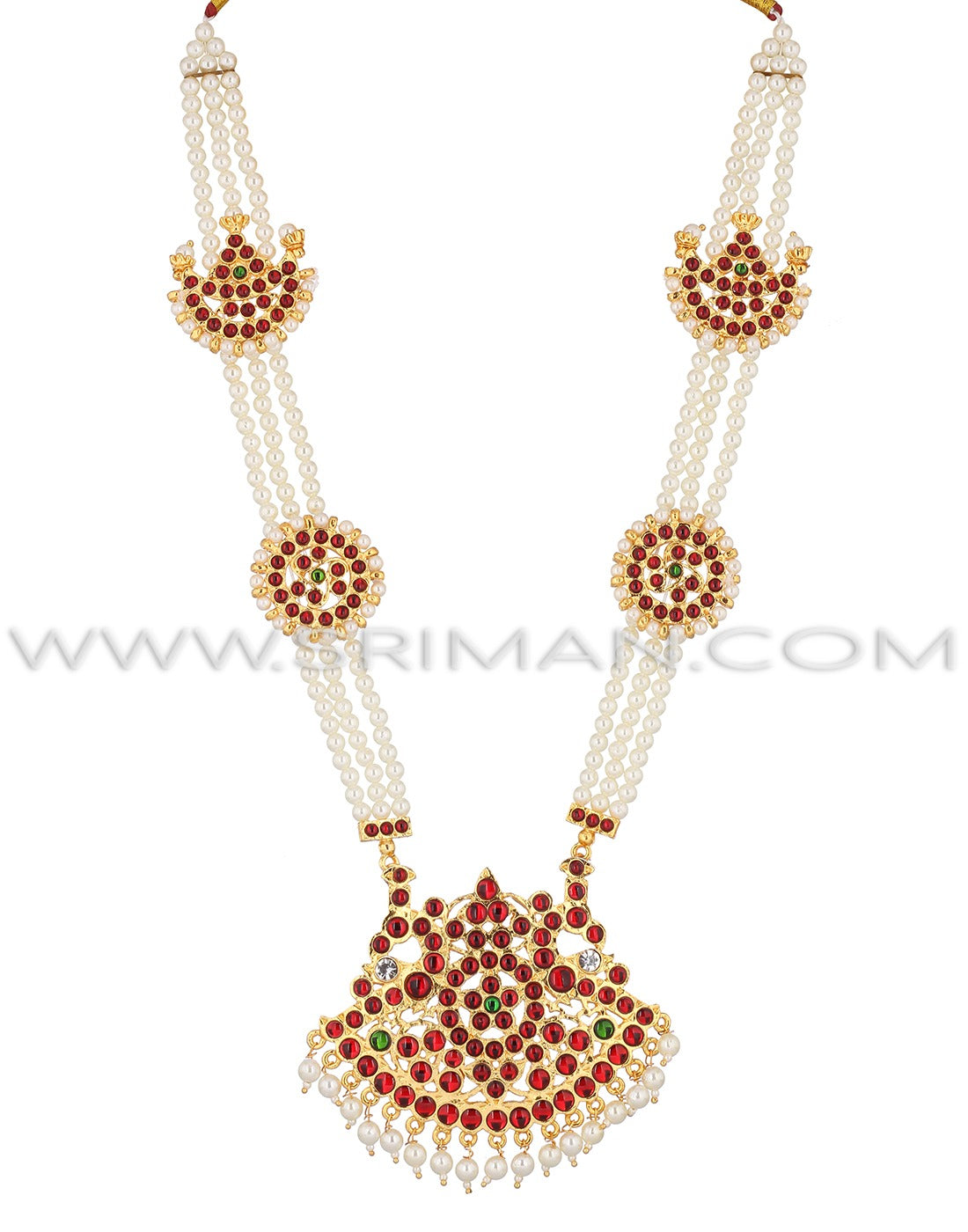SRIMAN KEMPU MOTI HARAM WITH SHORT NECKLACE
