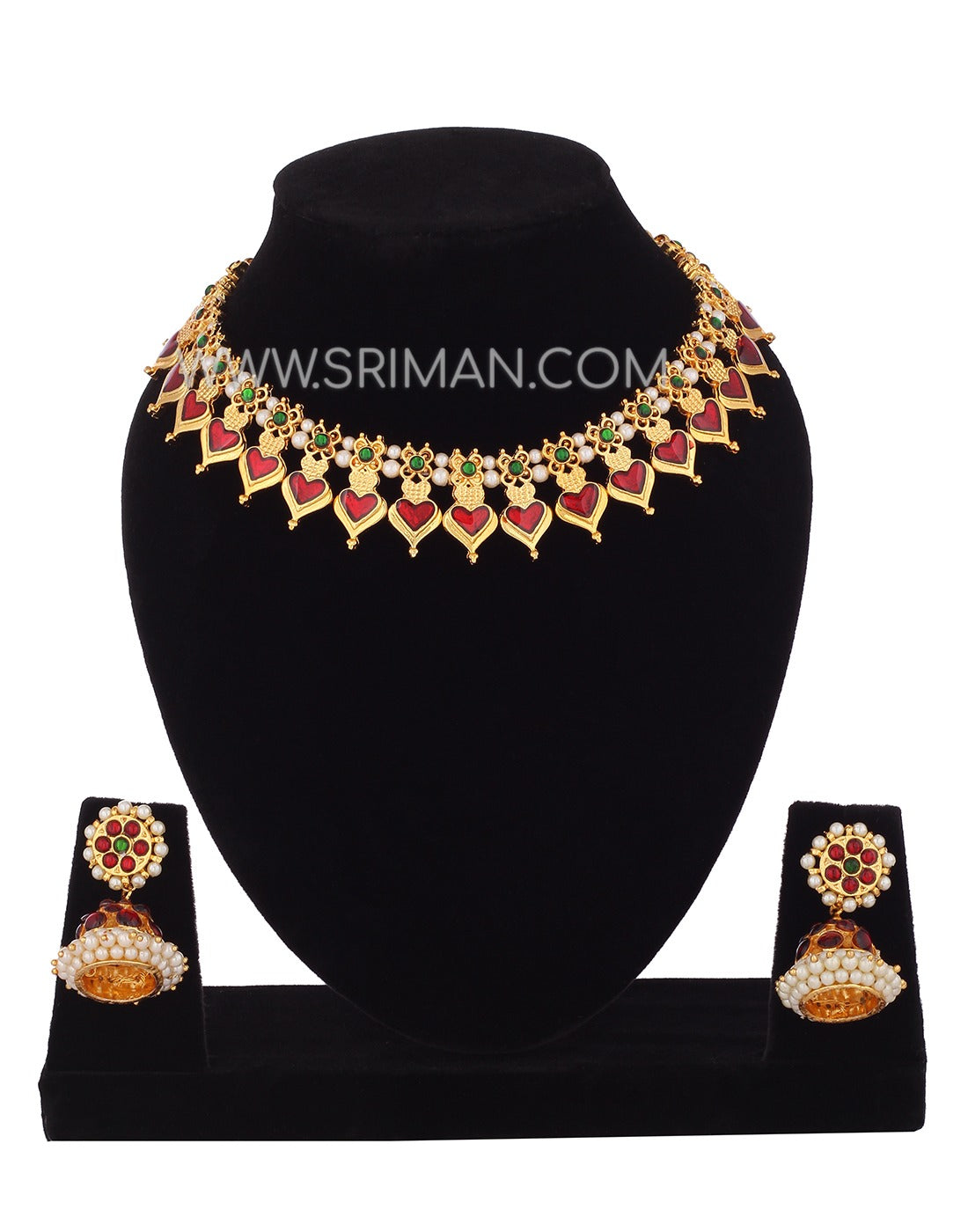 SRIMAN KEMPU DESINGNER CHOKER SET WITH EARINGS