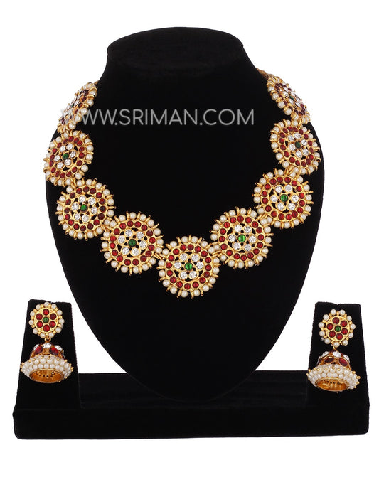 SRIMAN TRADITIONAL CHOKER NECKLACE SET