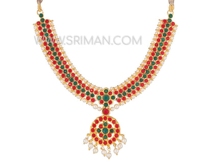SRIMAN LONG MOTI HARAM AND NECKLACE
