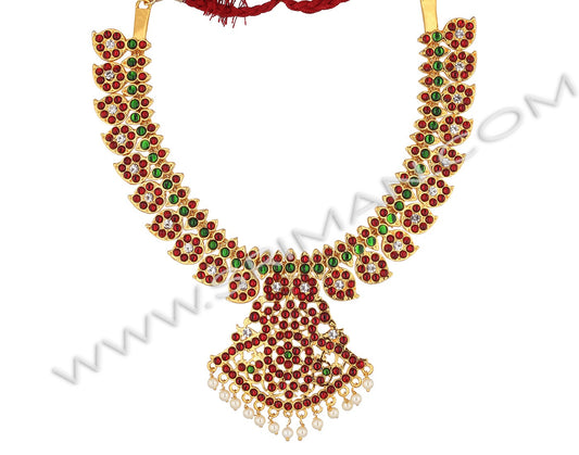 Sriman mango design necklace for bharatanatyam