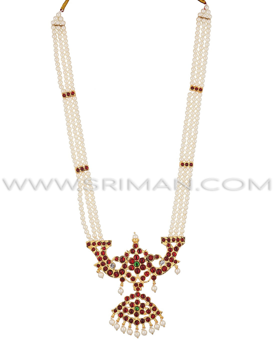 SRIMAN KEMPU long moti haram and necklace