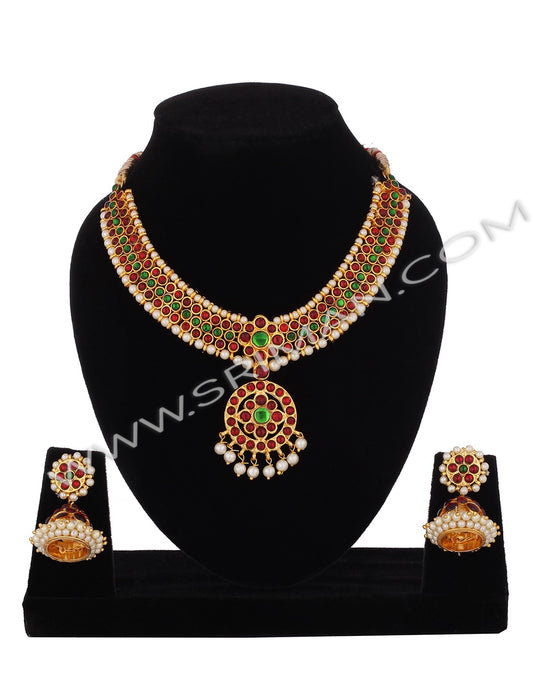 SRIMAN KEMPU SHORT NECKLACE FOR BHARATANATYAM