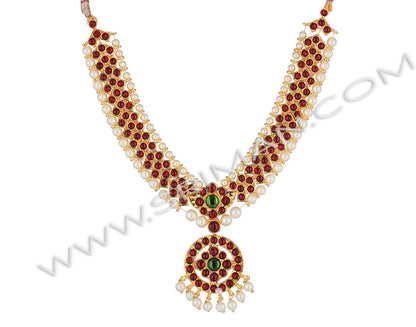 SRIMAN KEMPU SHORT SIMPLE NECKLACE WITH EARINGS