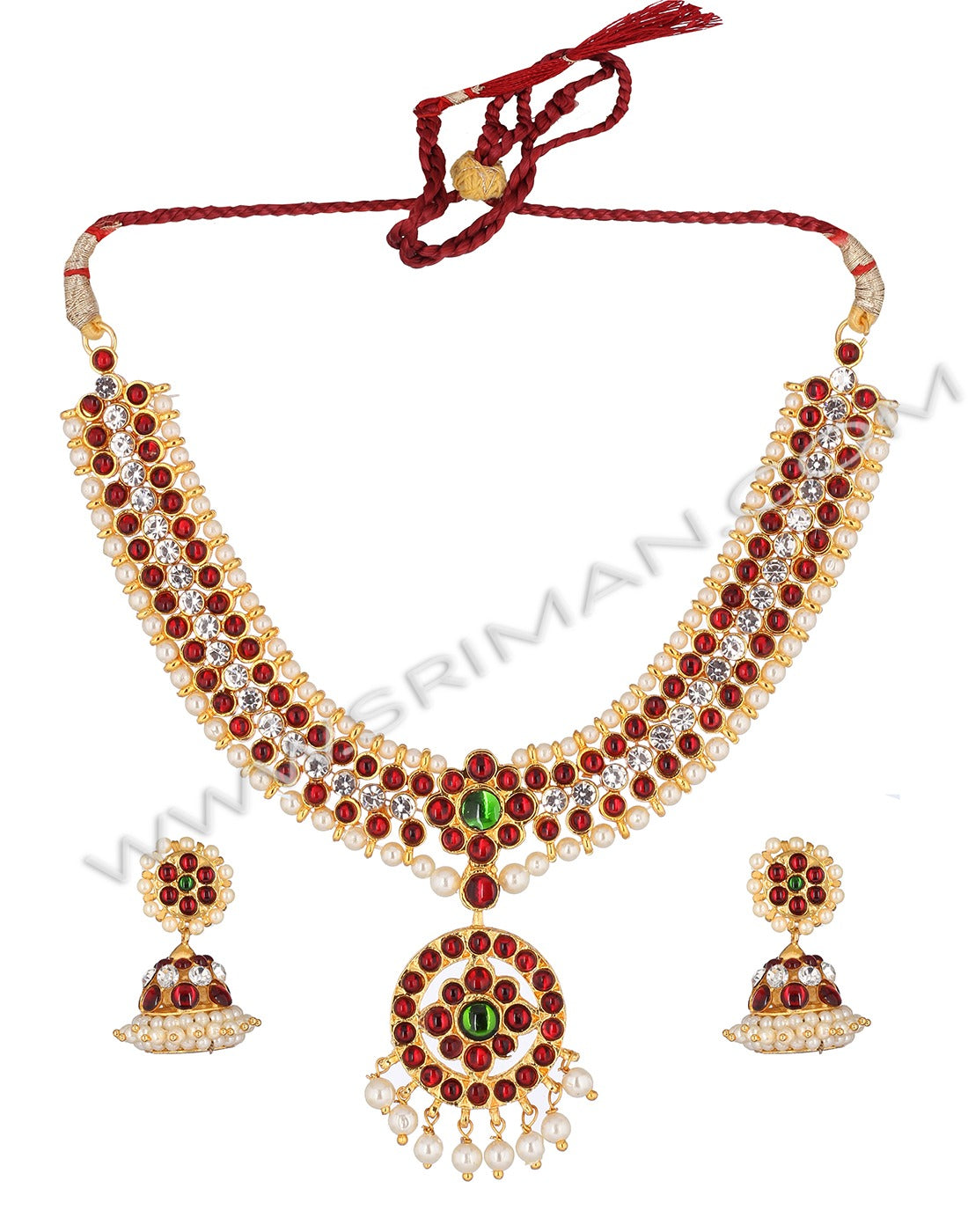 SRIMAN KEMPU   NECKLACE  FOR BHARATANATYAM