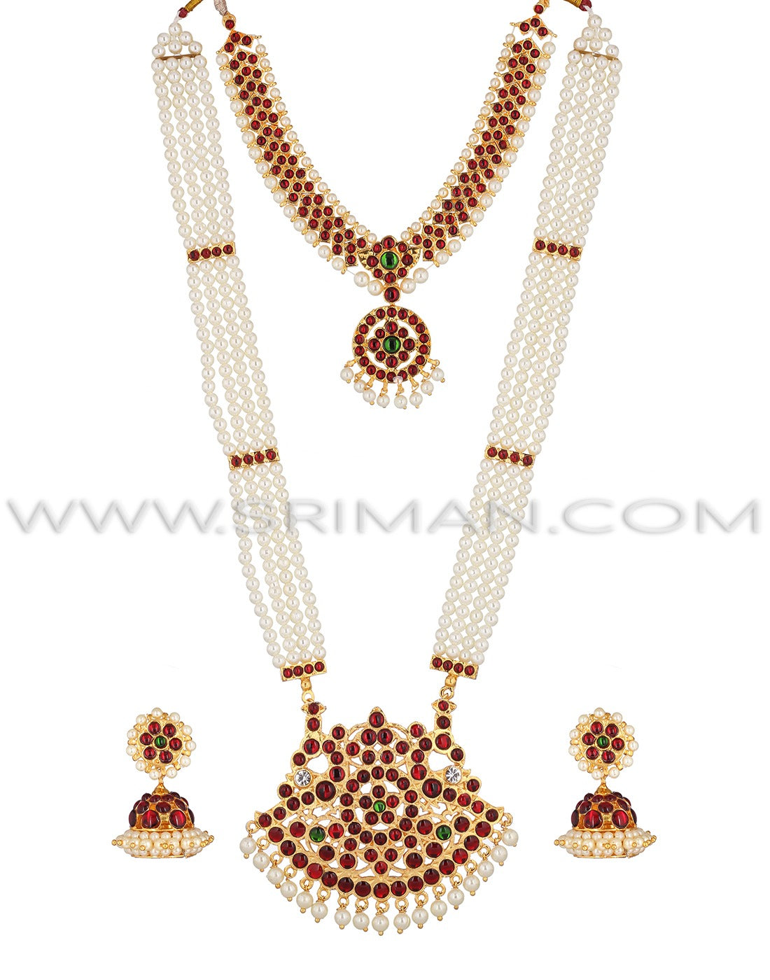 SRIMAN LONG MOTI HARAM AND NECKLACE
