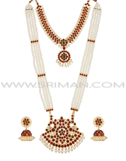 SRIMAN LONG MOTI HARAM AND NECKLACE