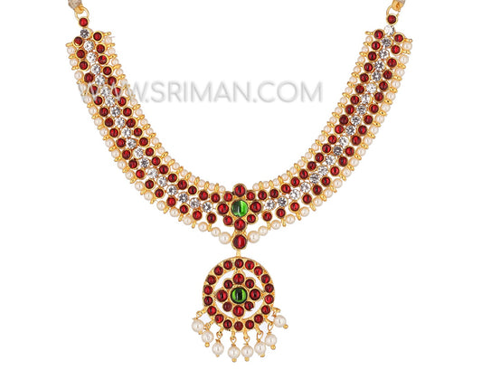 Sriman kempu necklace for bharatanatyam