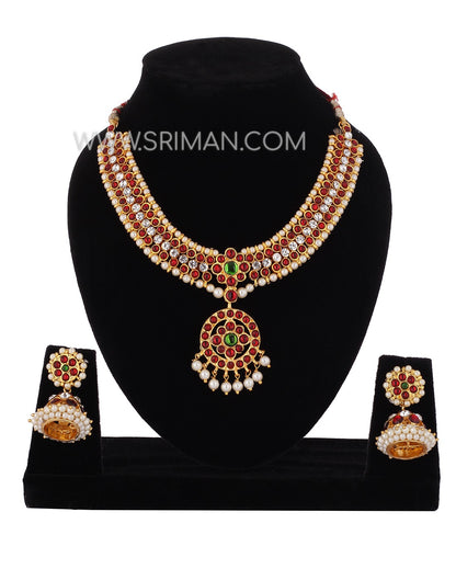 SRIMAN KEMPU   NECKLACE  FOR BHARATANATYAM