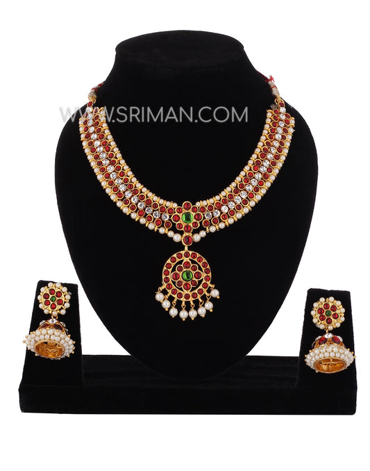SRIMAN KEMPU   NECKLACE  FOR BHARATANATYAM
