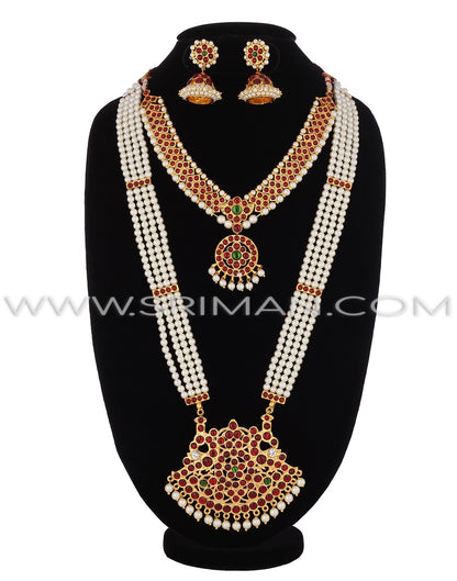 SRIMAN LONG MOTI HARAM AND NECKLACE